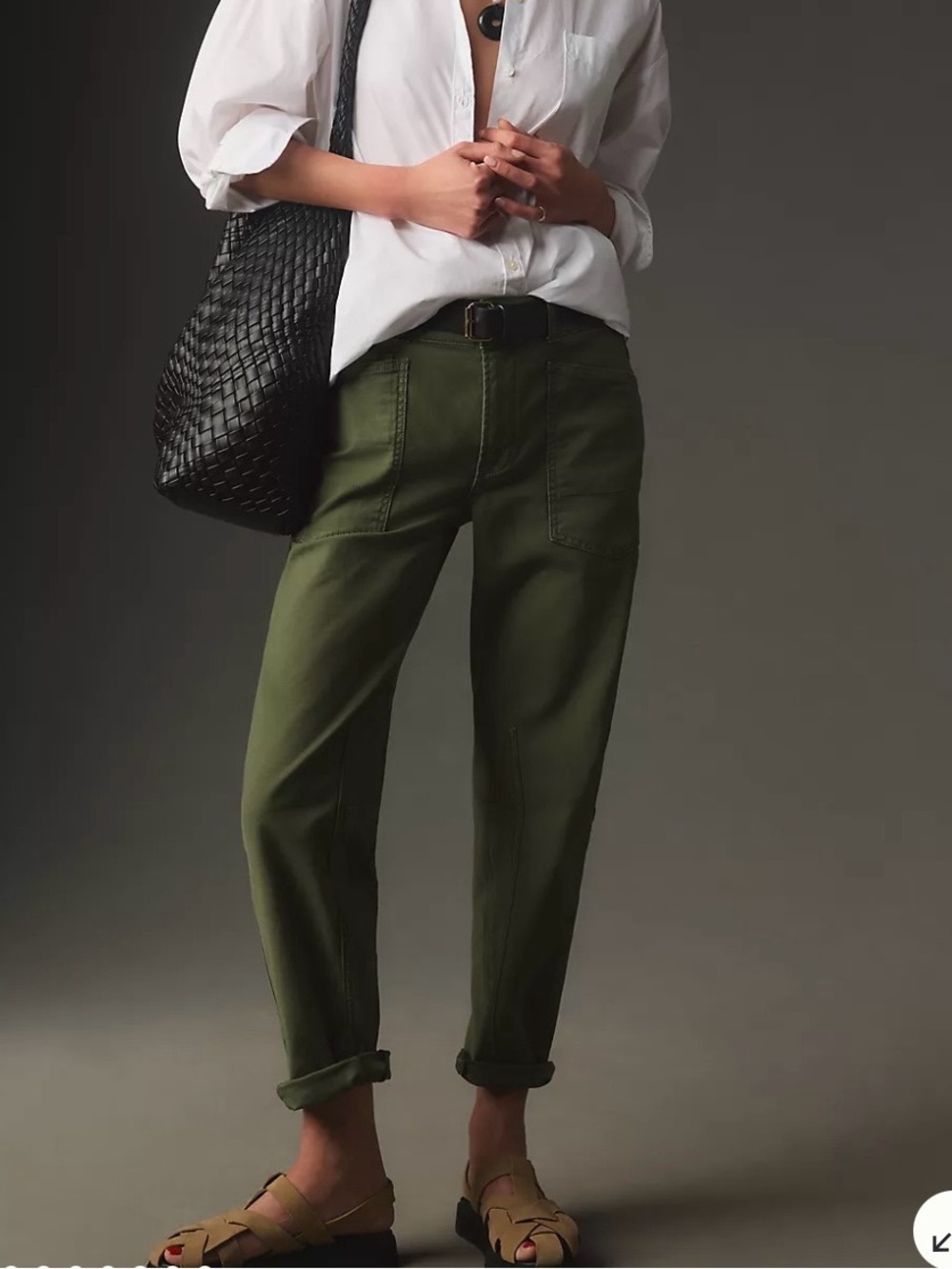Pilcro “the wanderer” Olive Green Casual Pants